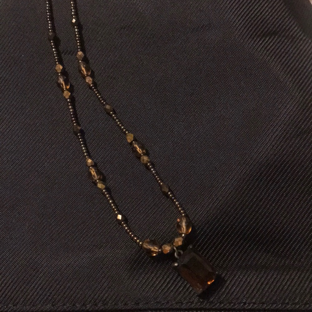 Bronze beaded necklace